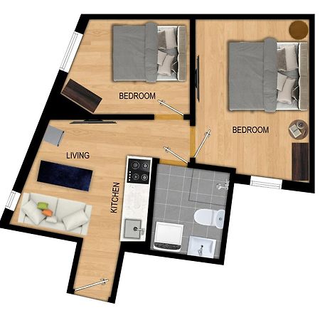 King Bed - Renovated 2024 - 2Br Behind Bryggen Apartman Bergen Kültér fotó